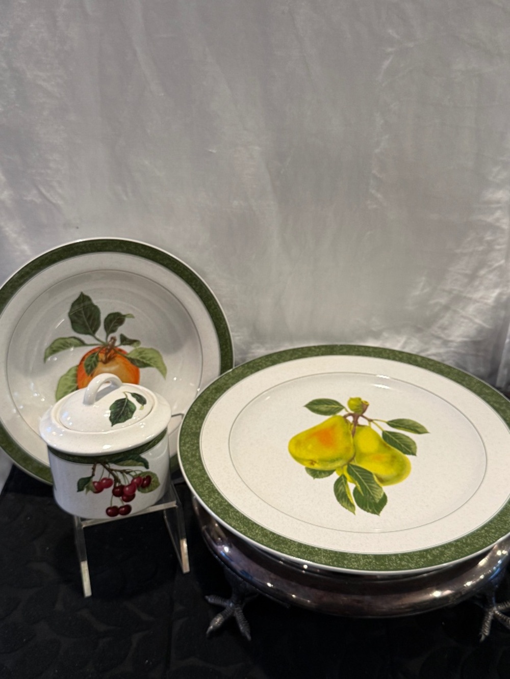 Christopher Stuart Vintage why 2225 serving platter bowl lidded sugar